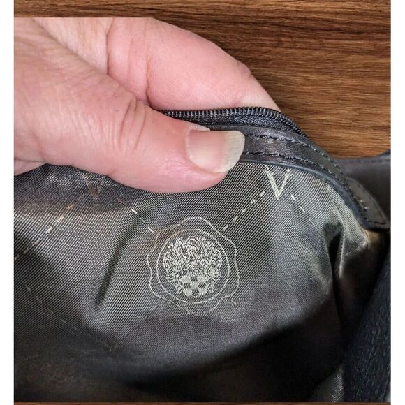 Vince Camuto Black 100% Leather Large Hobo Purse Handbag Carry All 13x11‎ - Picture 5 of 7